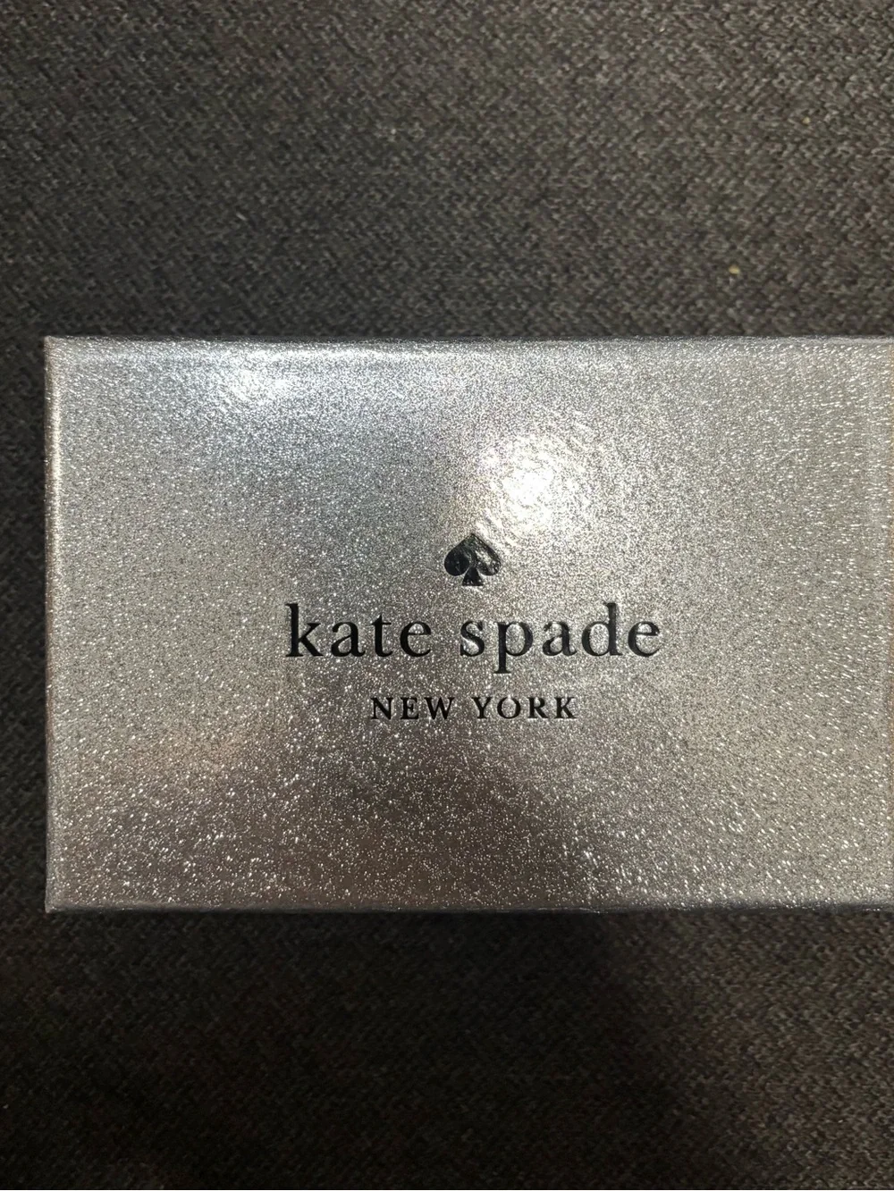kate spade Black Multi Swirl Cardholder with Lipstick Charm Keyring